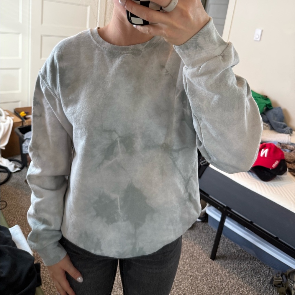 Gray Tie-Dye Women's Top